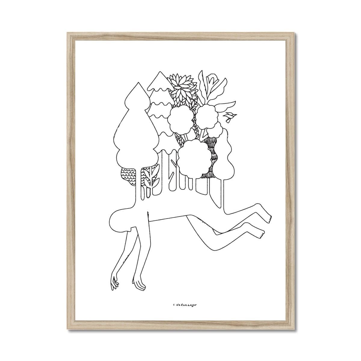 Prodigi Fine art 18"x24" / Natural Frame Christopher DeLorenzo | Floating Forest