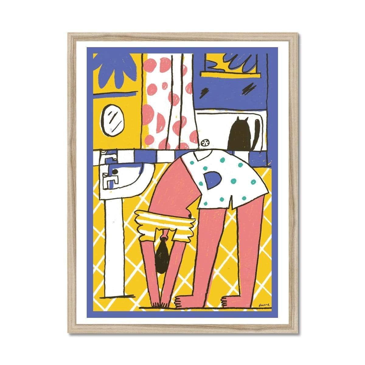 Prodigi Fine art 18"x24" / Natural Frame David J McMillan | Morning Stretches