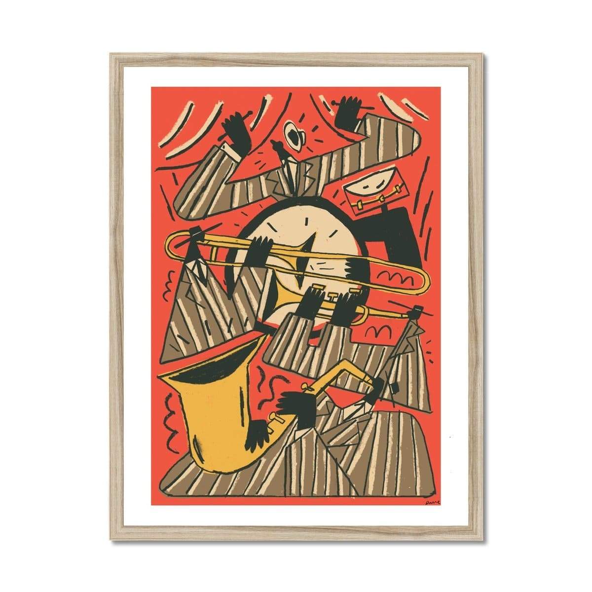 Prodigi Fine art 18"x24" / Natural Frame David J McMillan | Ragtime Band