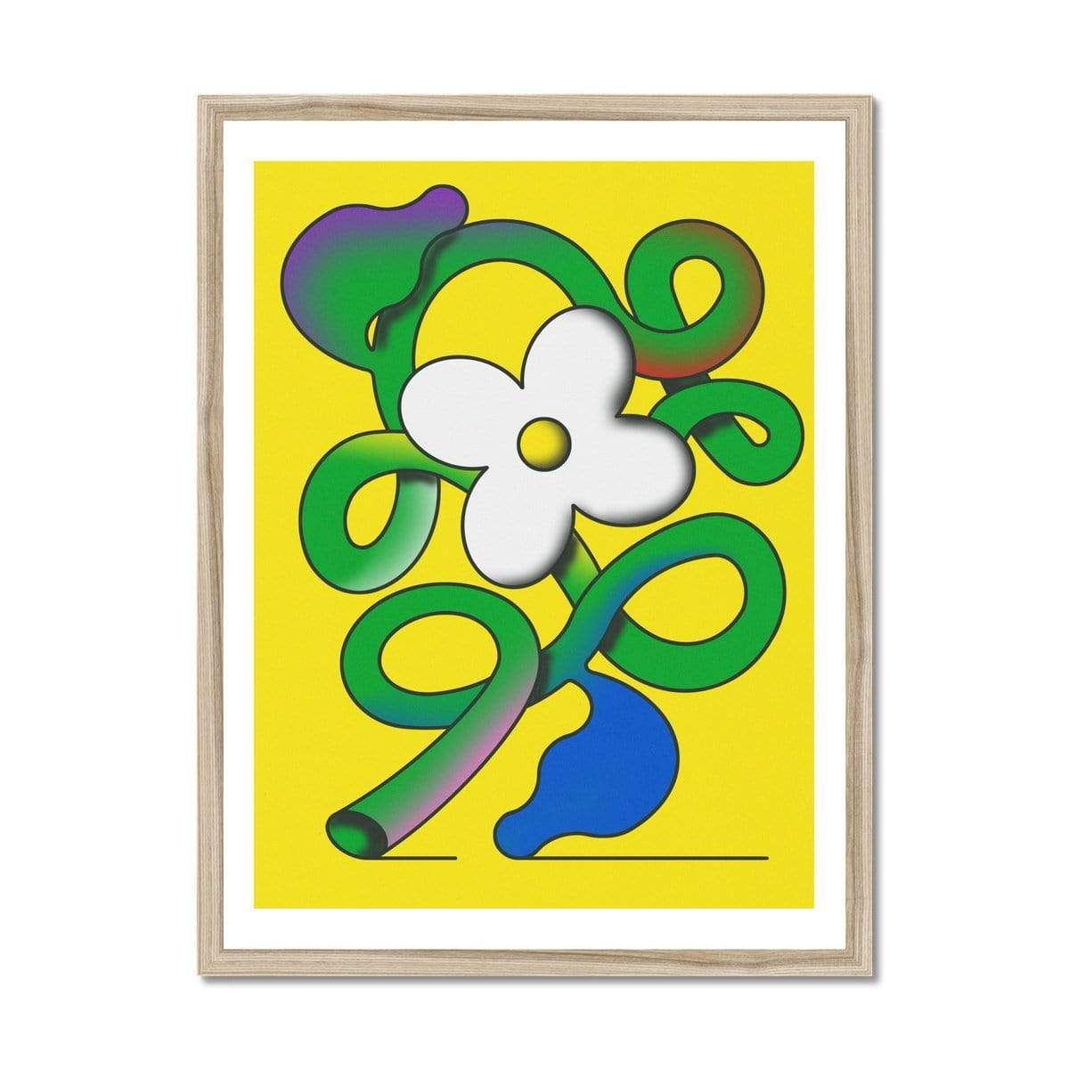 Prodigi Fine art 18"x24" / Natural Frame Fran Caballero | Flower