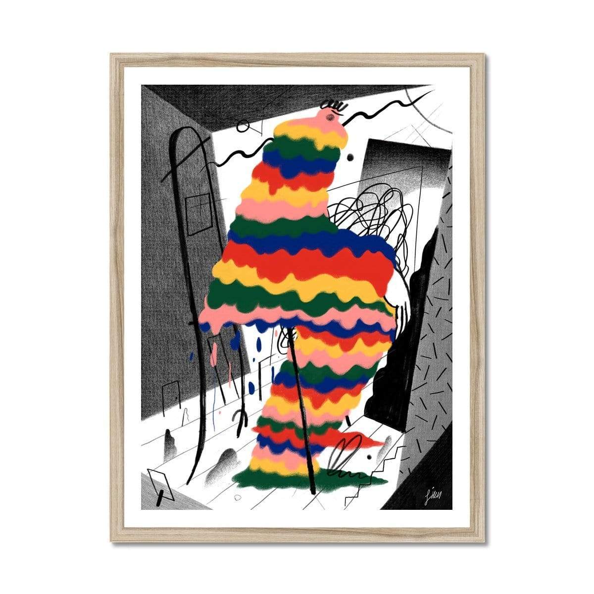 Prodigi Fine art 18"x24" / Natural Frame Gizem Vural | Emotional