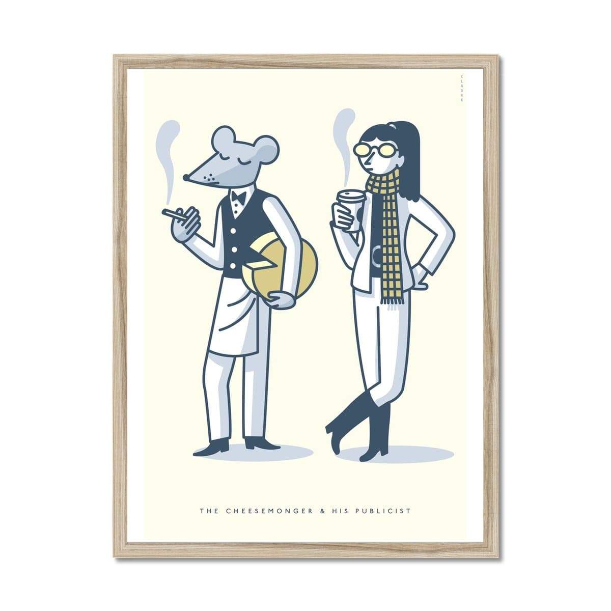 Prodigi Fine art 18"x24" / Natural Frame Greg Clarke | Cheese monger