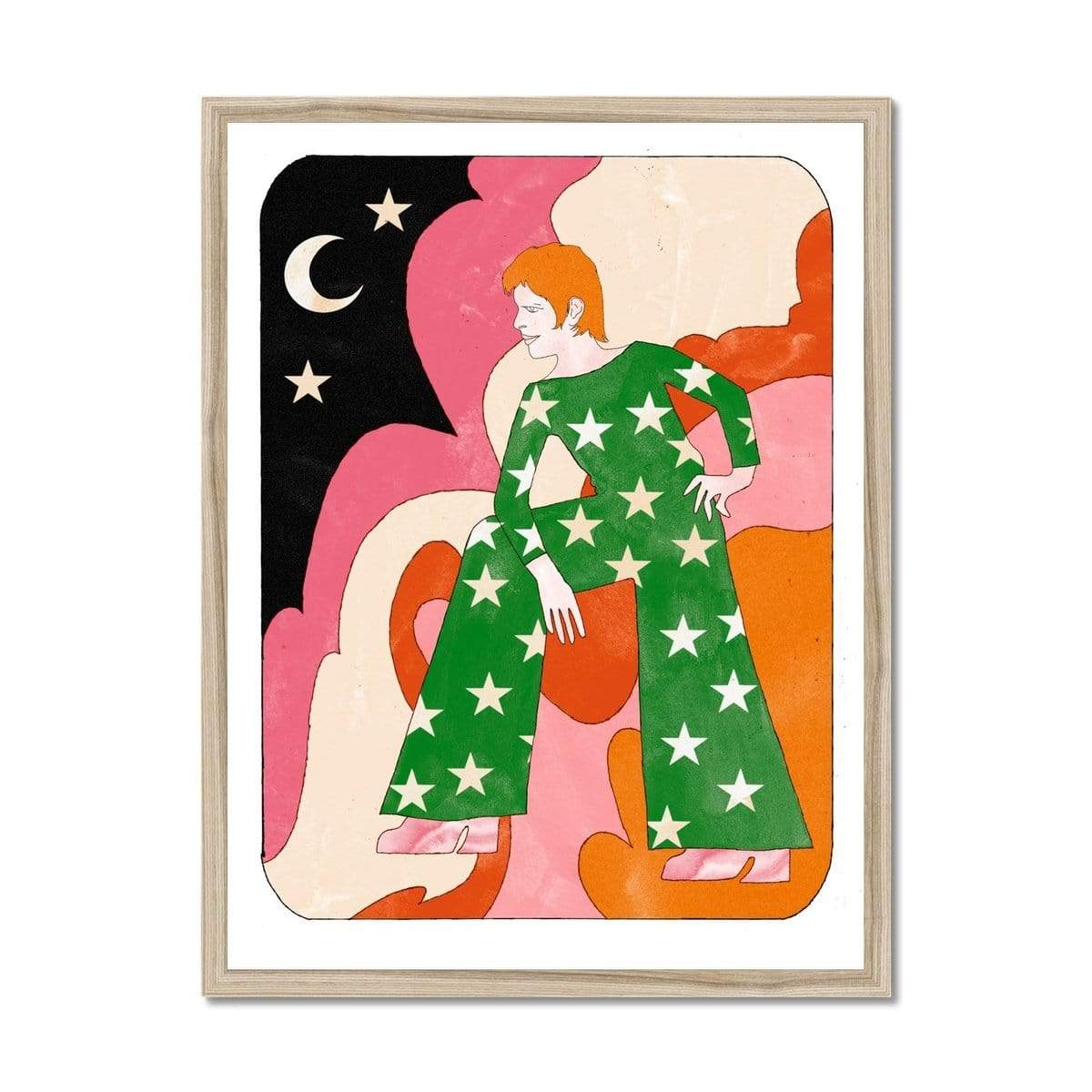 Prodigi Fine art 18"x24" / Natural Frame Hannah-Michelle Bayley | David Bowie