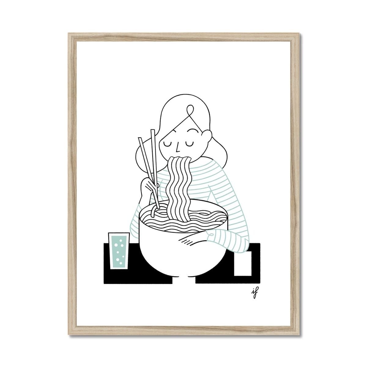 Prodigi Fine art 18"x24" / Natural Frame Ilaria Falorsi | Ramen