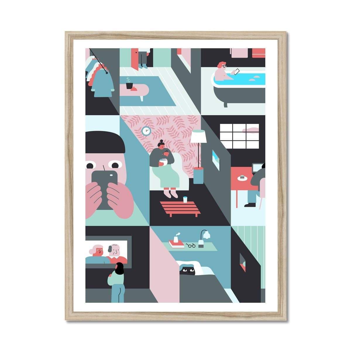 Prodigi Fine art 18"x24" / Natural Frame Jing Wei | Epidemic