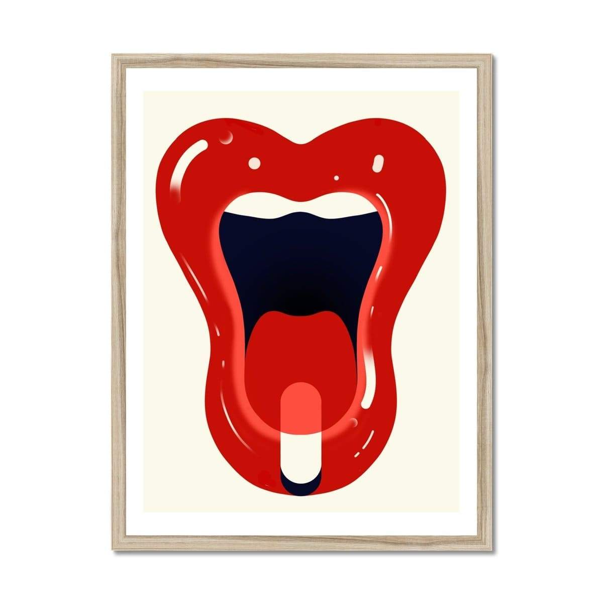 Prodigi Fine art 18"x24" / Natural Frame Jordan Robertson | Red Lips