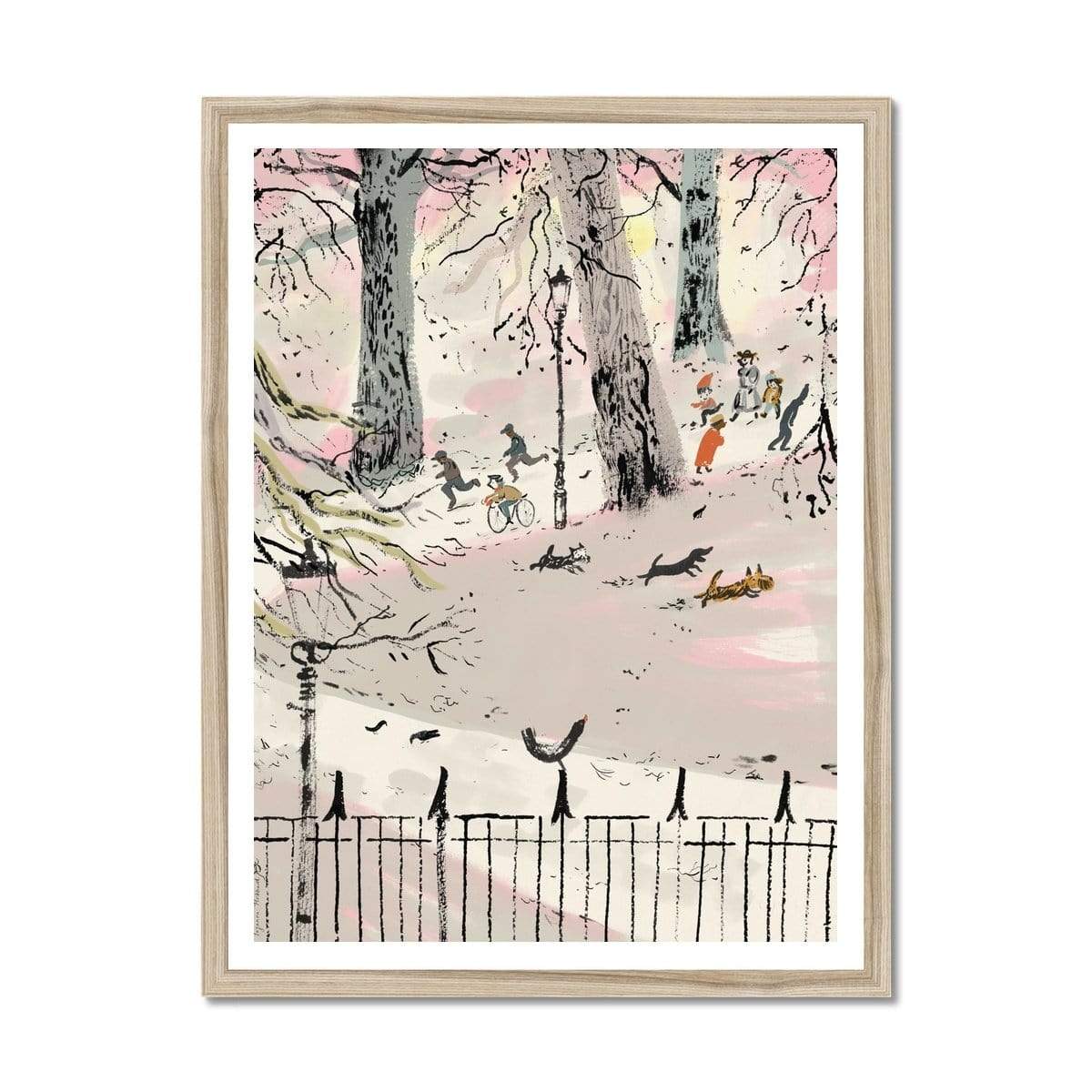 Prodigi Fine art 18"x24" / Natural Frame Morning Run Framed Print