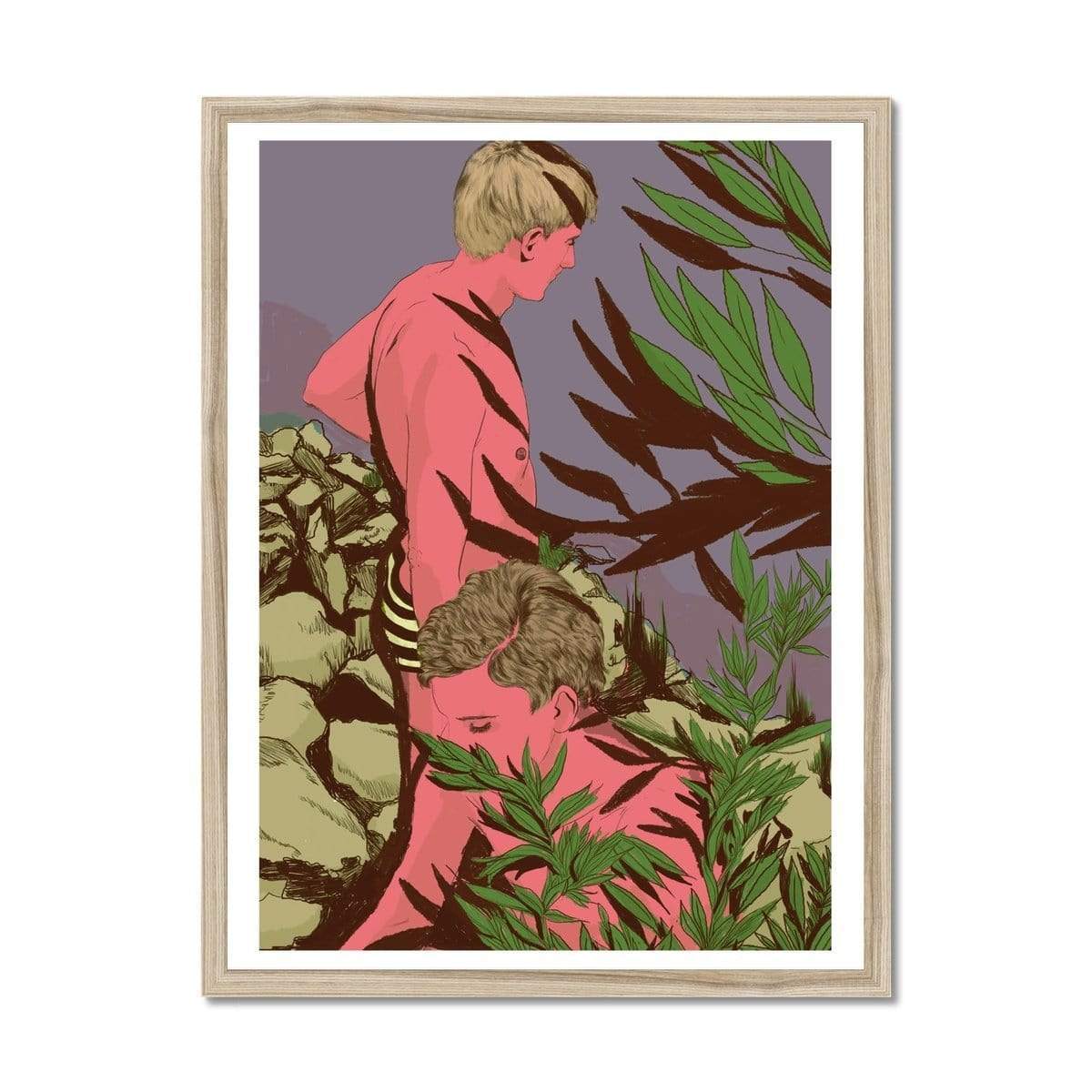 Prodigi Fine art 18"x24" / Natural Frame Nicole Rifkin | Pink Boys