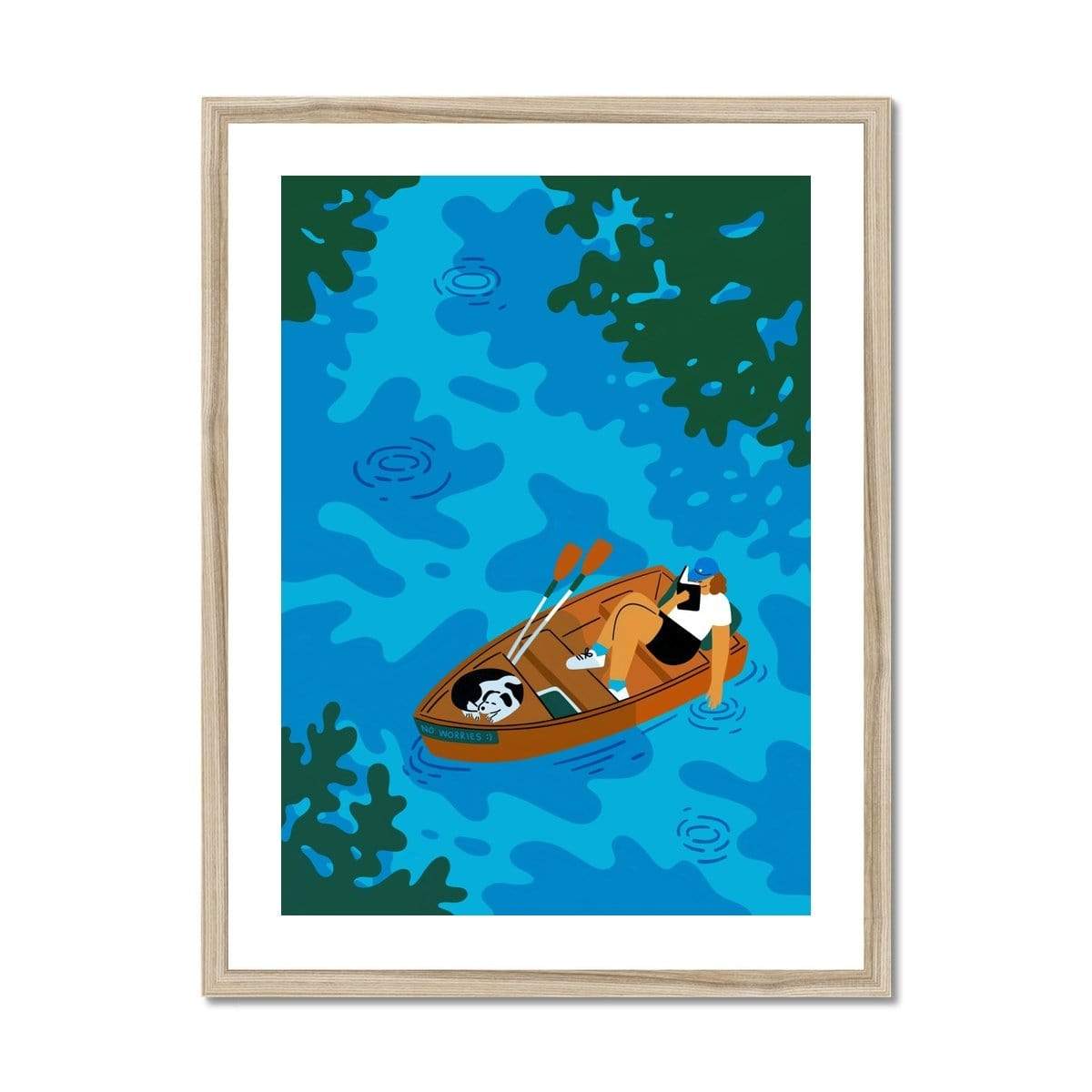 Prodigi Fine art 18"x24" / Natural Frame No Worries Framed Print