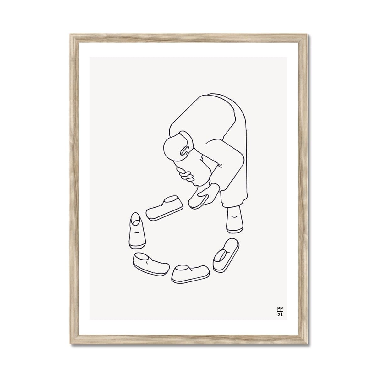 Prodigi Fine art 18"x24" / Natural Frame Pavel Popov | In My Shoes Framed Print