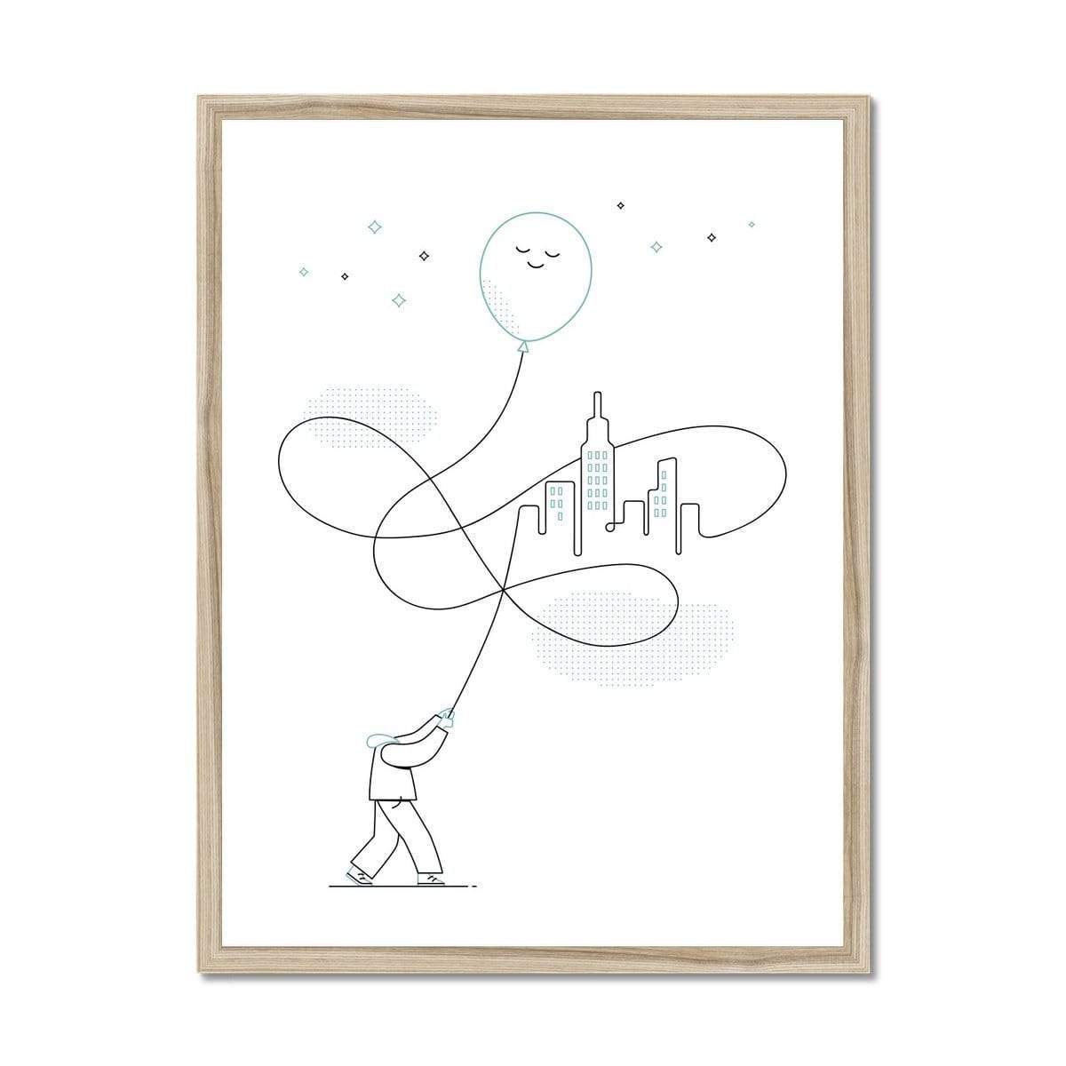 Prodigi Fine art 18"x24" / Natural Frame Roberto Blefari | Head in the Clouds