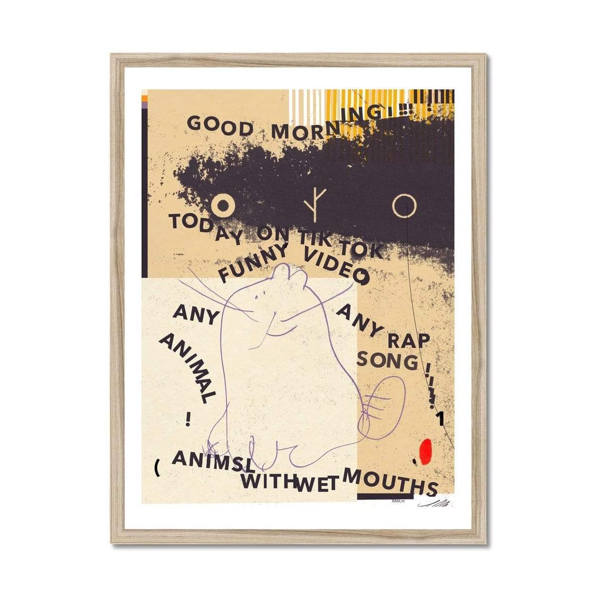 Prodigi Fine art 18"x24" / Natural Frame Roman Muradov | Animals WITH WET! MOUTHS