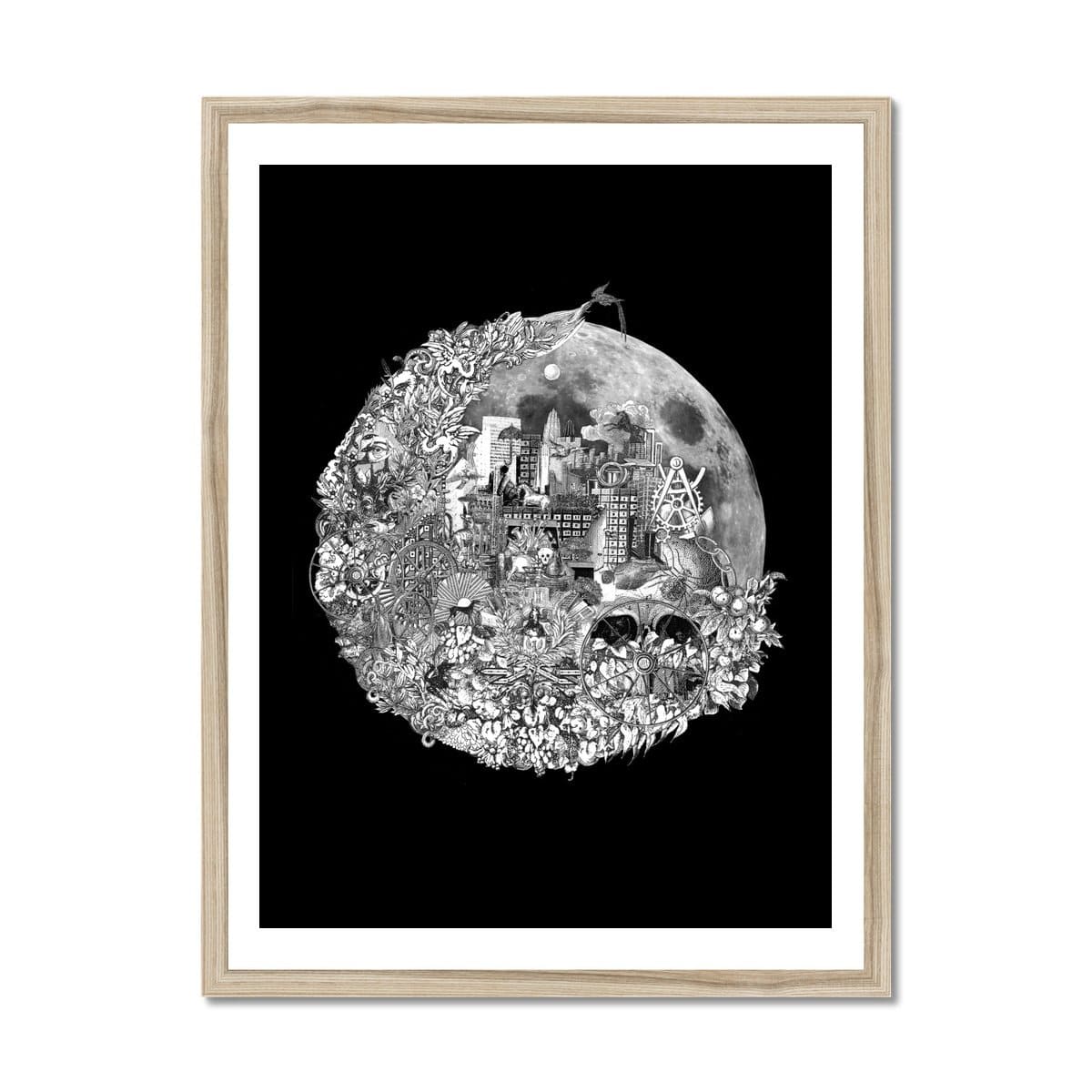 Prodigi Fine art 18"x24" / Natural Frame Seiko Kato | Moon