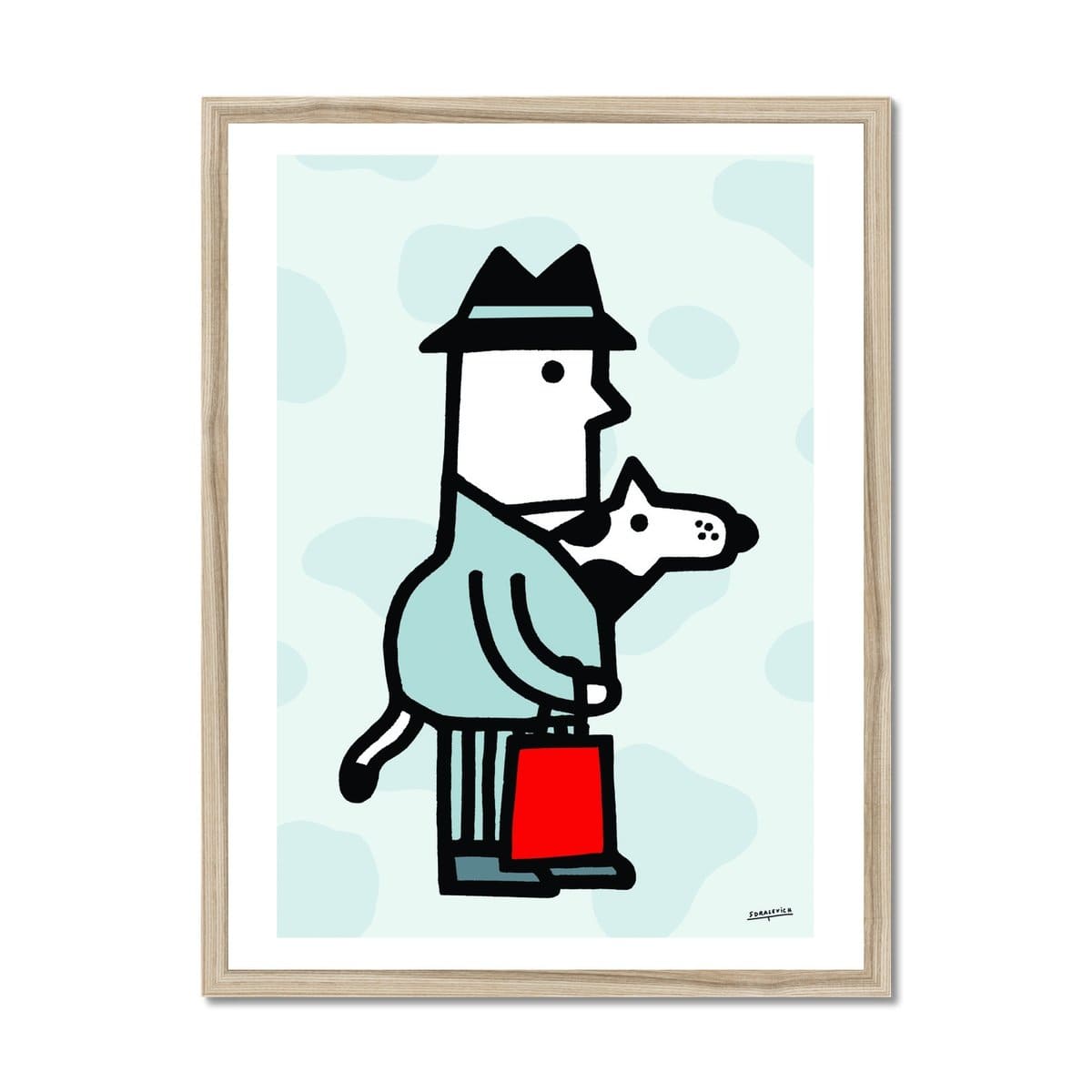 Prodigi Fine art 18"x24" / Natural Frame Teresa Sdralevich | Best Friend