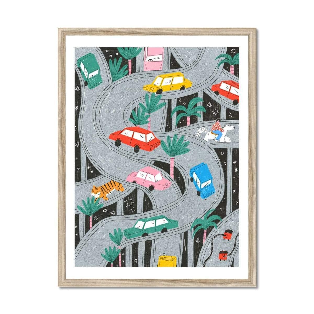 Prodigi Fine art 18"x24" / Natural Frame Tess Smith-Roberts | Night Driving