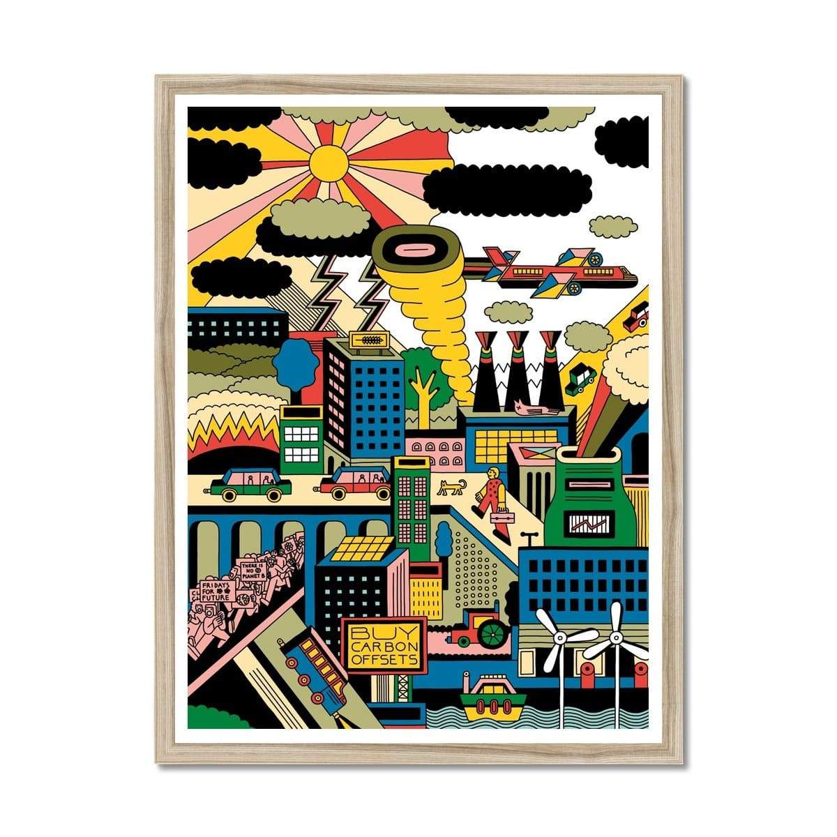 Prodigi Fine art 18"x24" / Natural Frame THE GREAT DISRUPTOR Framed Print