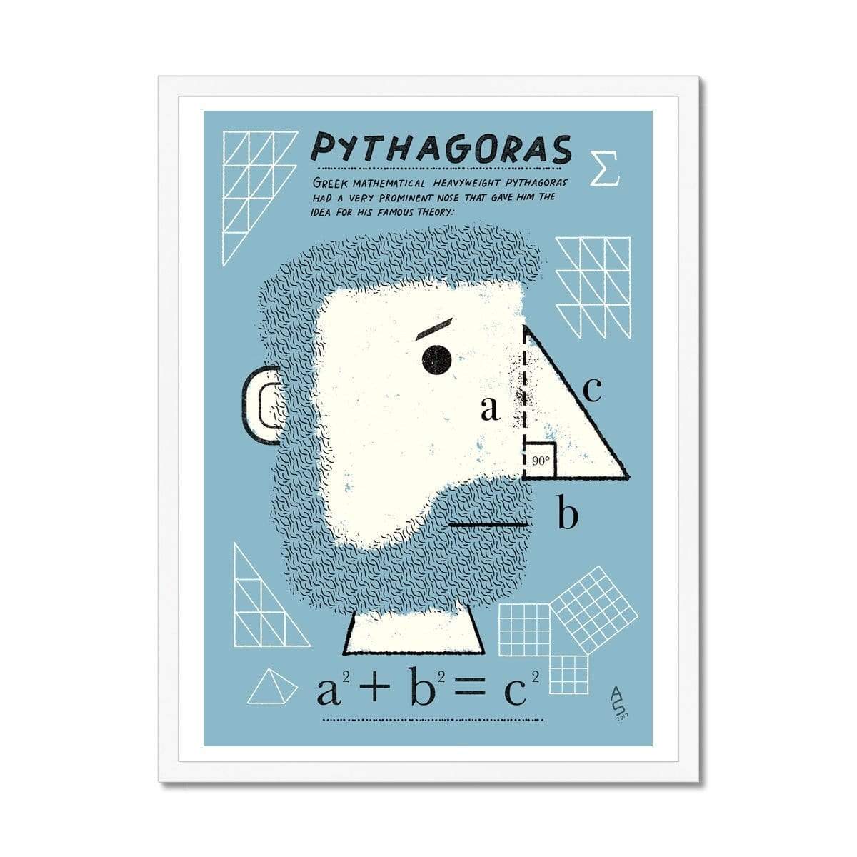 Prodigi Fine art 18"x24" / White Frame Allan Sanders | Pythagoras