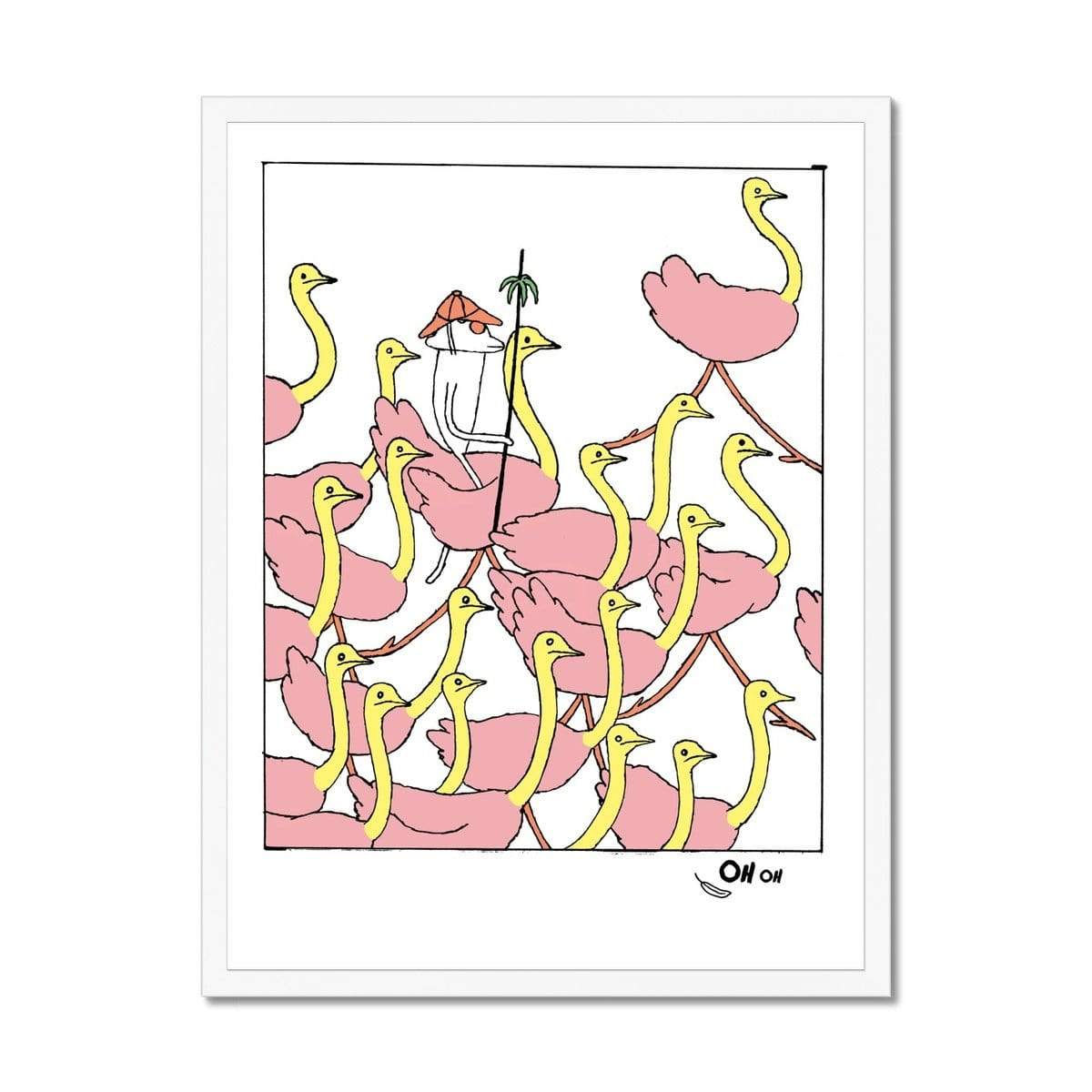 Prodigi Fine art 18"x24" / White Frame Anna Haifisch | Ostrich