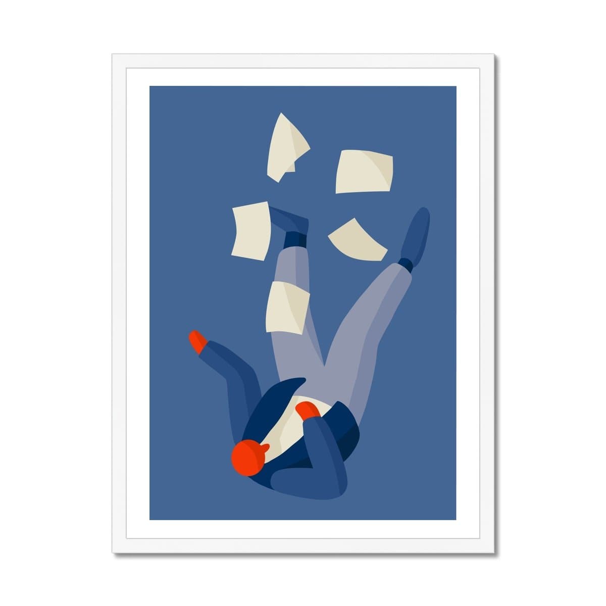 Prodigi Fine art 18"x24" / White Frame Cecile Gariepy | Man with Papers