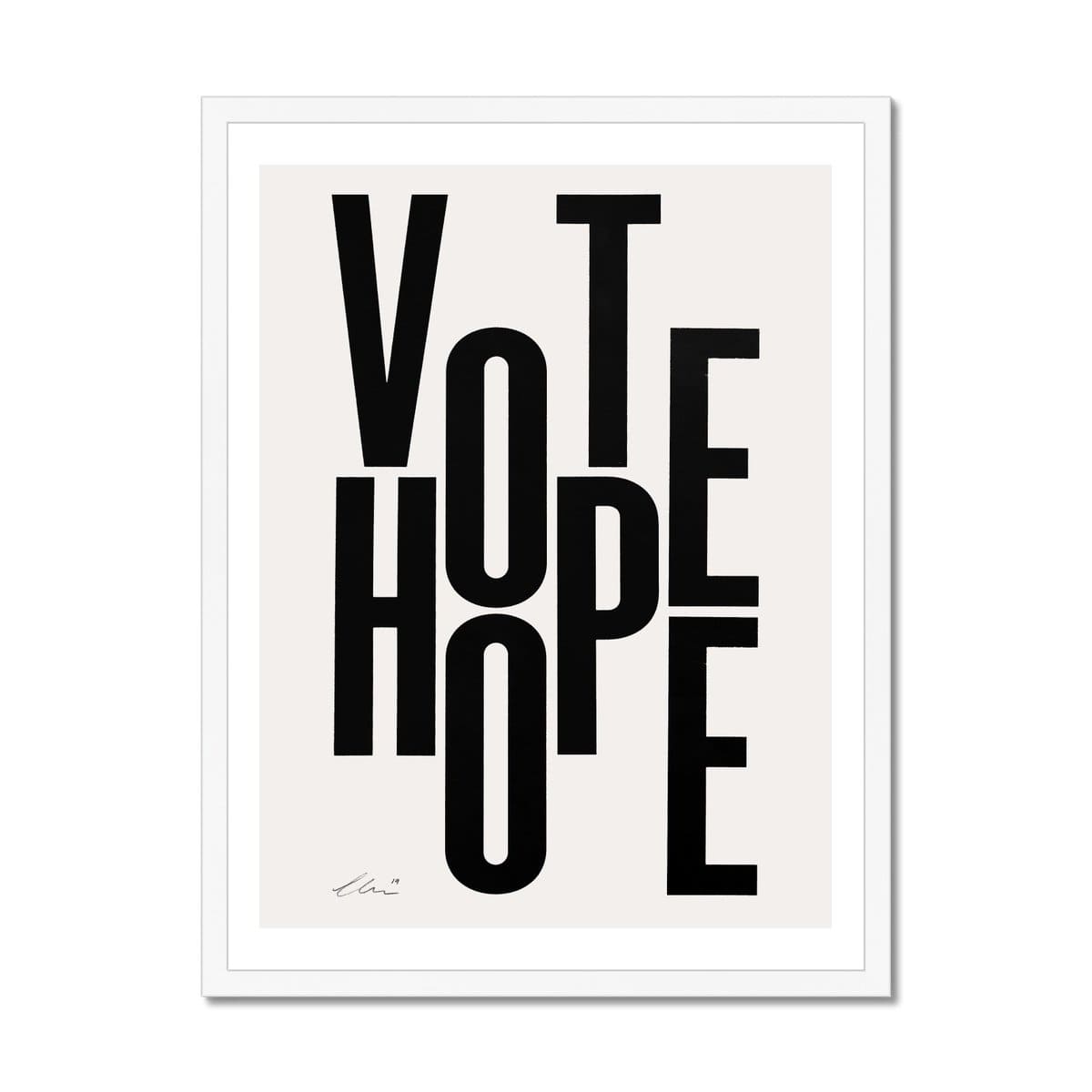 Prodigi Fine art 18"x24" / White Frame Chris Clarke | Vote Hope