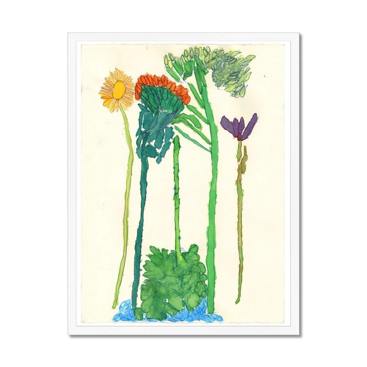 Prodigi Fine art 18"x24" / White Frame Christian Ovonlen | Wildflowers Framed Print