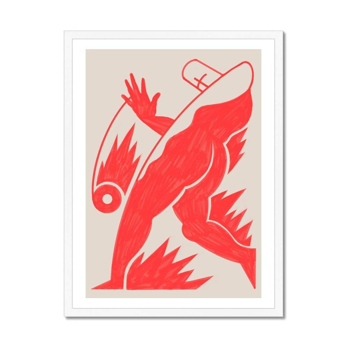 Prodigi Fine art 18"x24" / White Frame Cristian Iacob | Yoyo Through the Fire and Flames