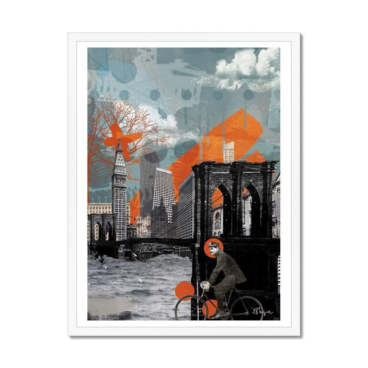Prodigi Fine art 18"x24" / White Frame Eleanor Shakespeare | Brooklyn Bridge