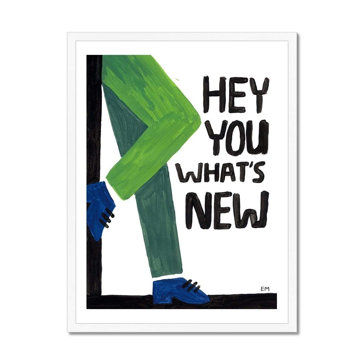 Prodigi Fine art 18"x24" / White Frame Eleonora Marton | Hey You Whats New Framed Print