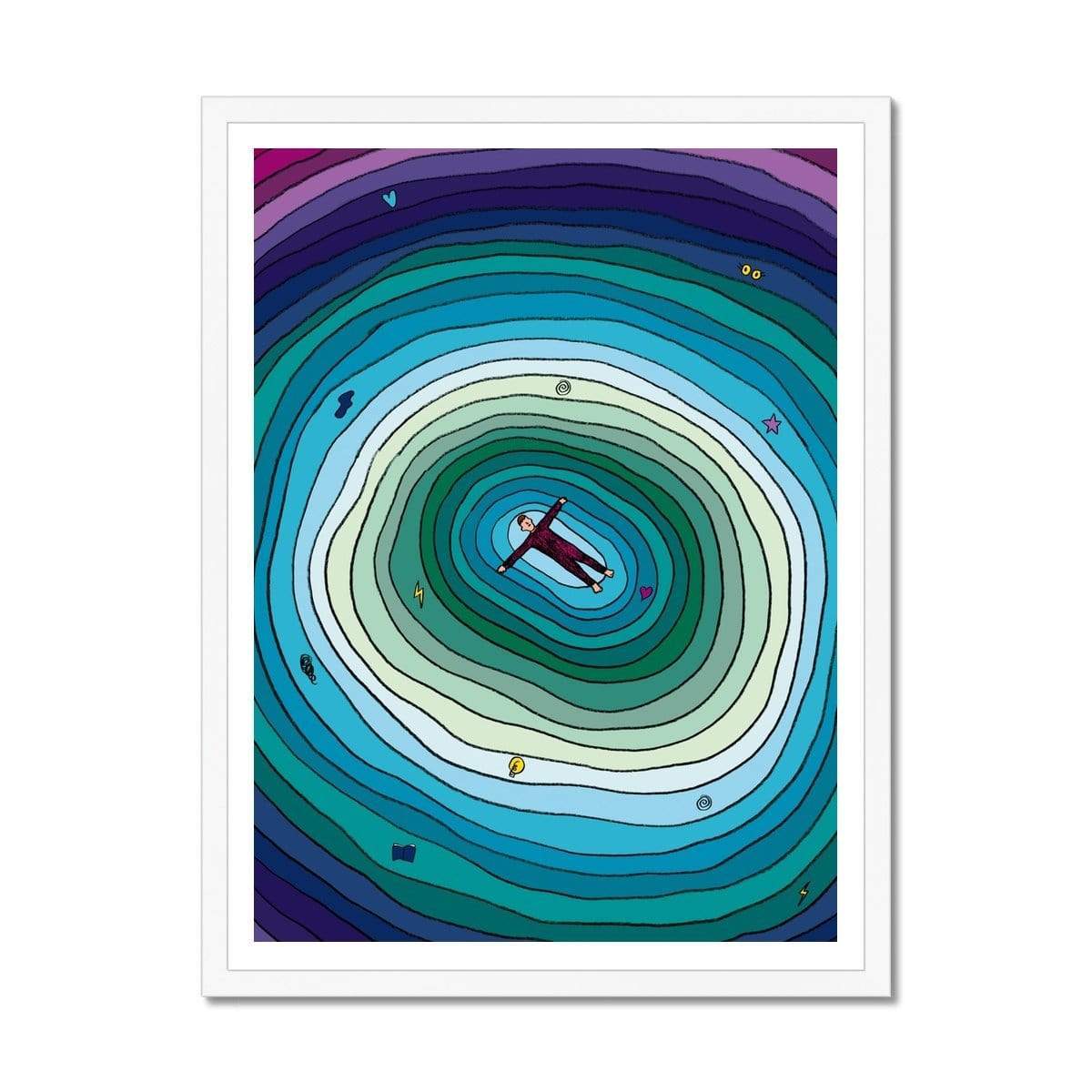 Prodigi Fine art 18"x24" / White Frame Floating in my Mind Framed Print