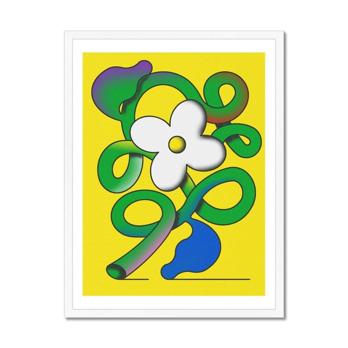 Prodigi Fine art 18"x24" / White Frame Fran Caballero | Flower
