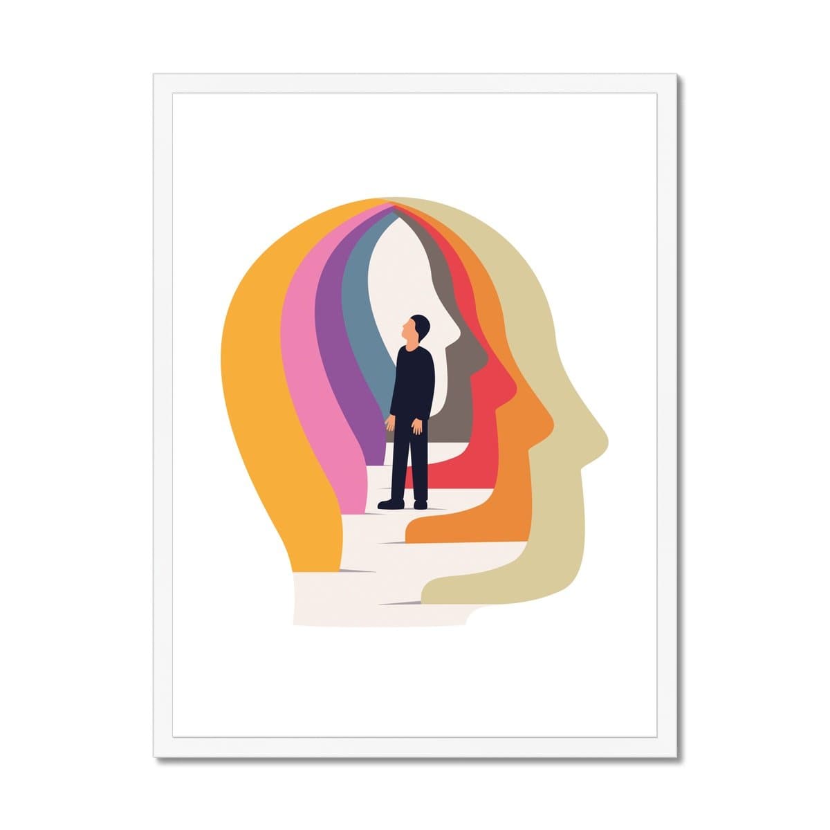 Prodigi Fine art 18"x24" / White Frame Francesco Ciccolella | Head Number 1