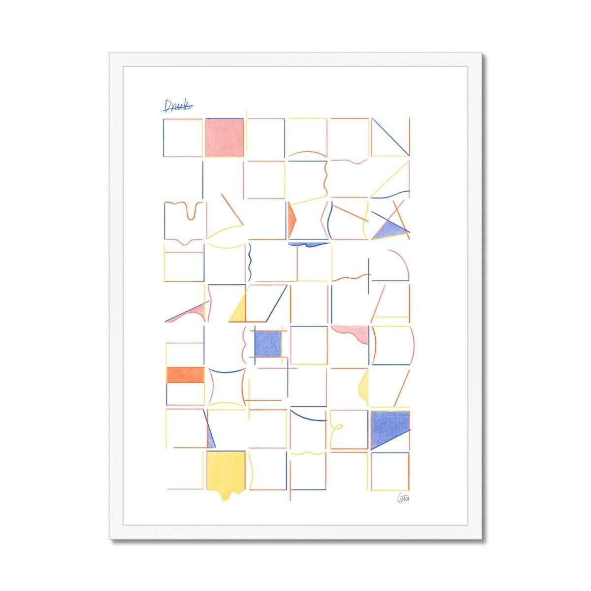 Prodigi Fine art 18"x24" / White Frame Gizem Vural | Drunk Comic