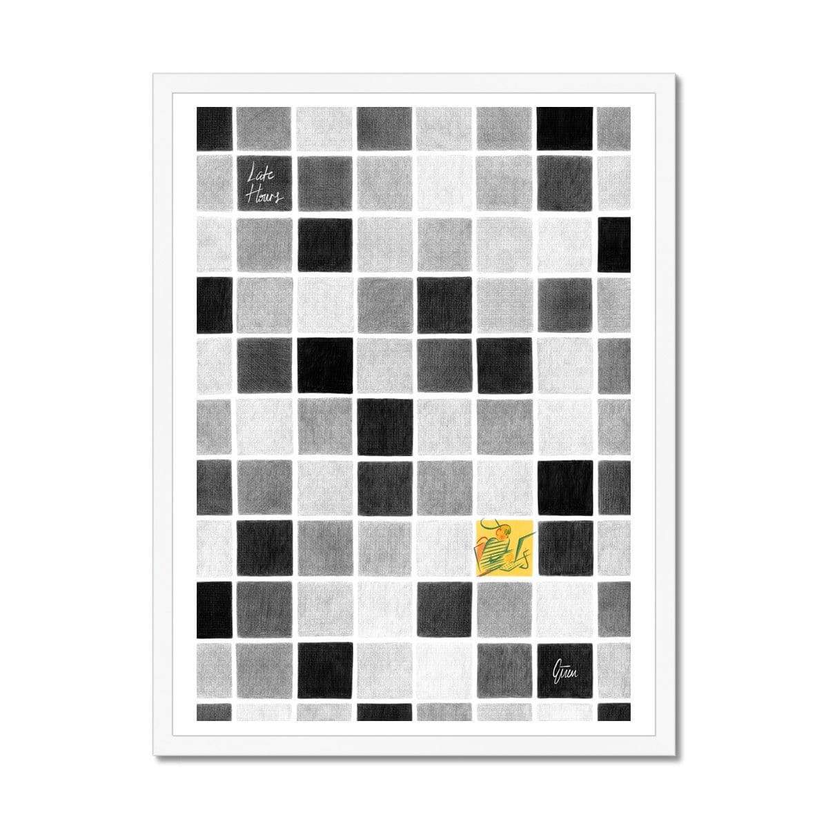 Prodigi Fine art 18"x24" / White Frame Gizem Vural | Late Hours Comic