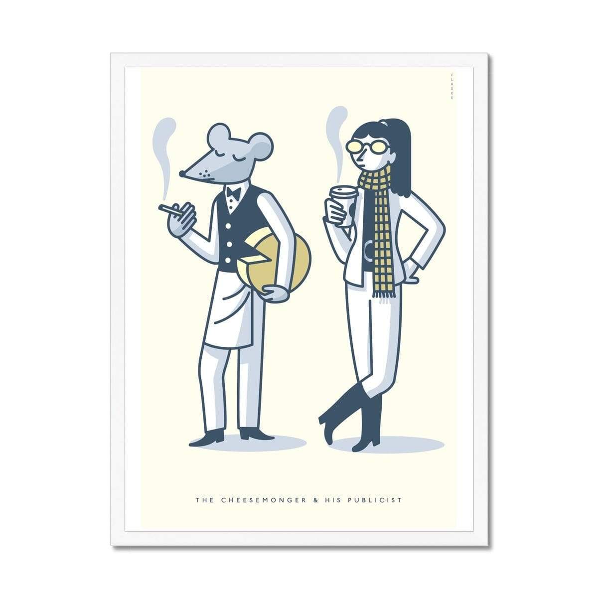 Prodigi Fine art 18"x24" / White Frame Greg Clarke | Cheese monger