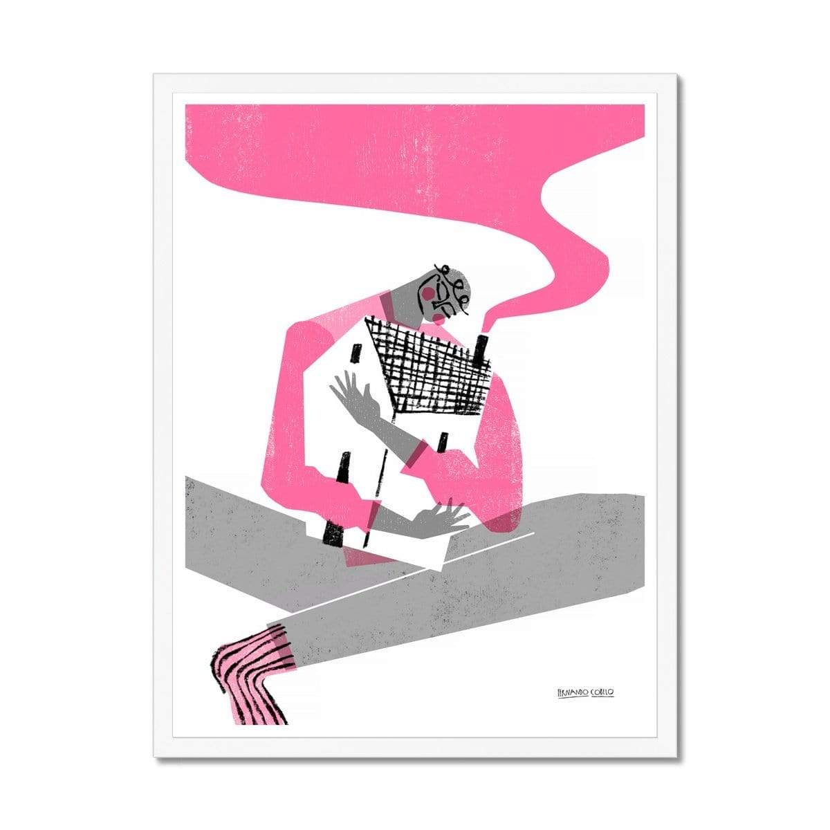 Prodigi Fine art 18"x24" / White Frame Homesick Framed Print