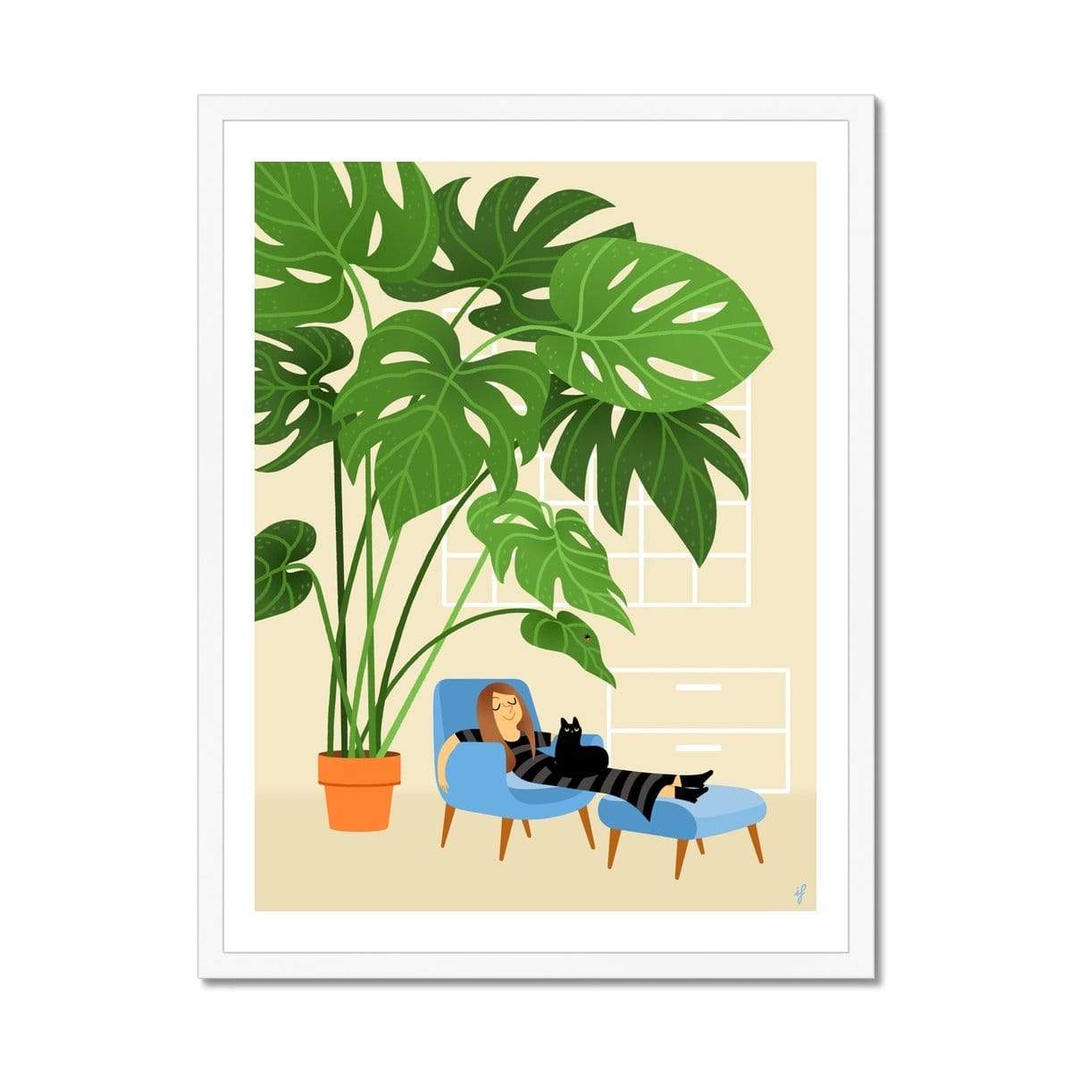 Prodigi Fine art 18"x24" / White Frame Ilaria Falorsi | Monstera
