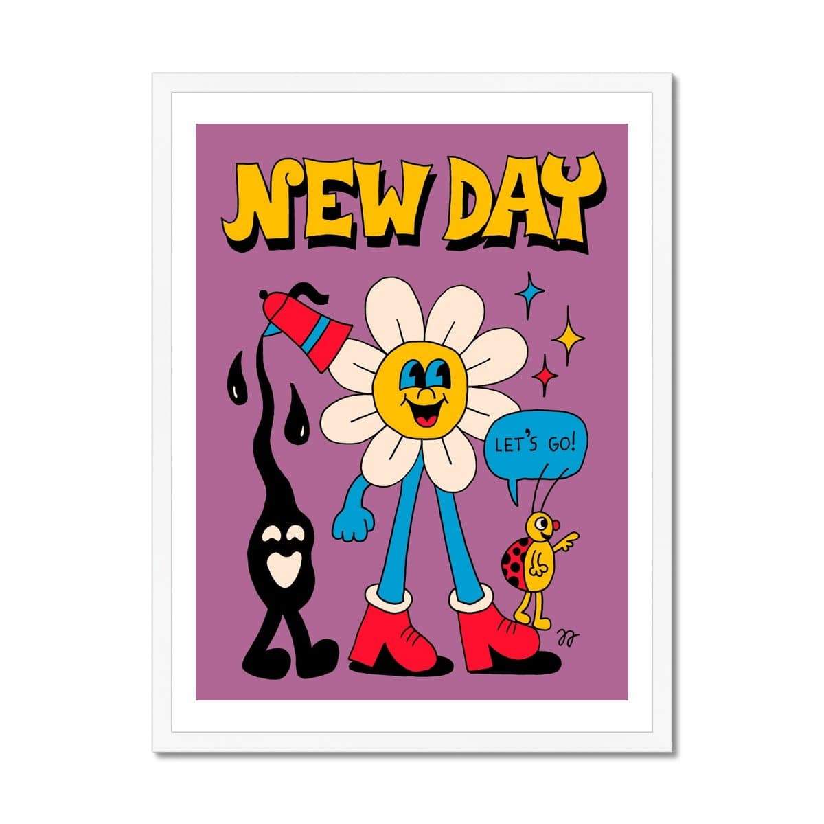 Prodigi Fine art 18"x24" / White Frame Jango Jim | New Day