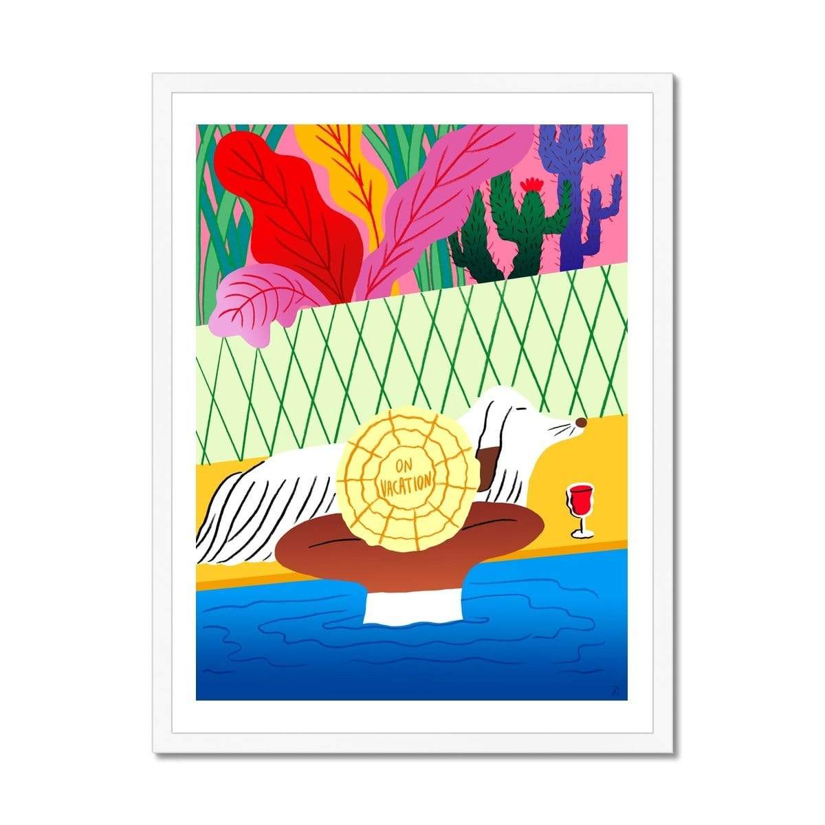 Prodigi Fine art 18"x24" / White Frame Ji Hyun Yu | On Vacation Framed Print