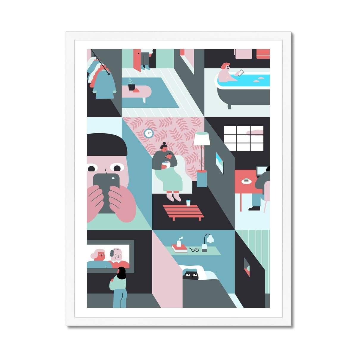 Prodigi Fine art 18"x24" / White Frame Jing Wei | Epidemic