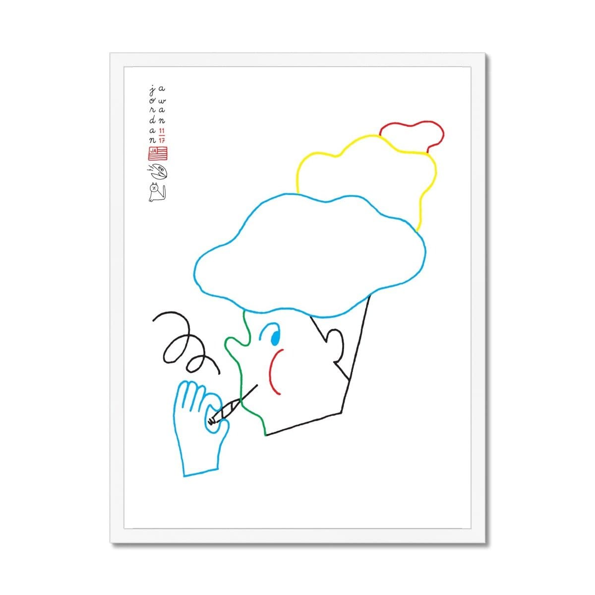 Prodigi Fine art 18"x24" / White Frame Jordan Awan | Smoker Three