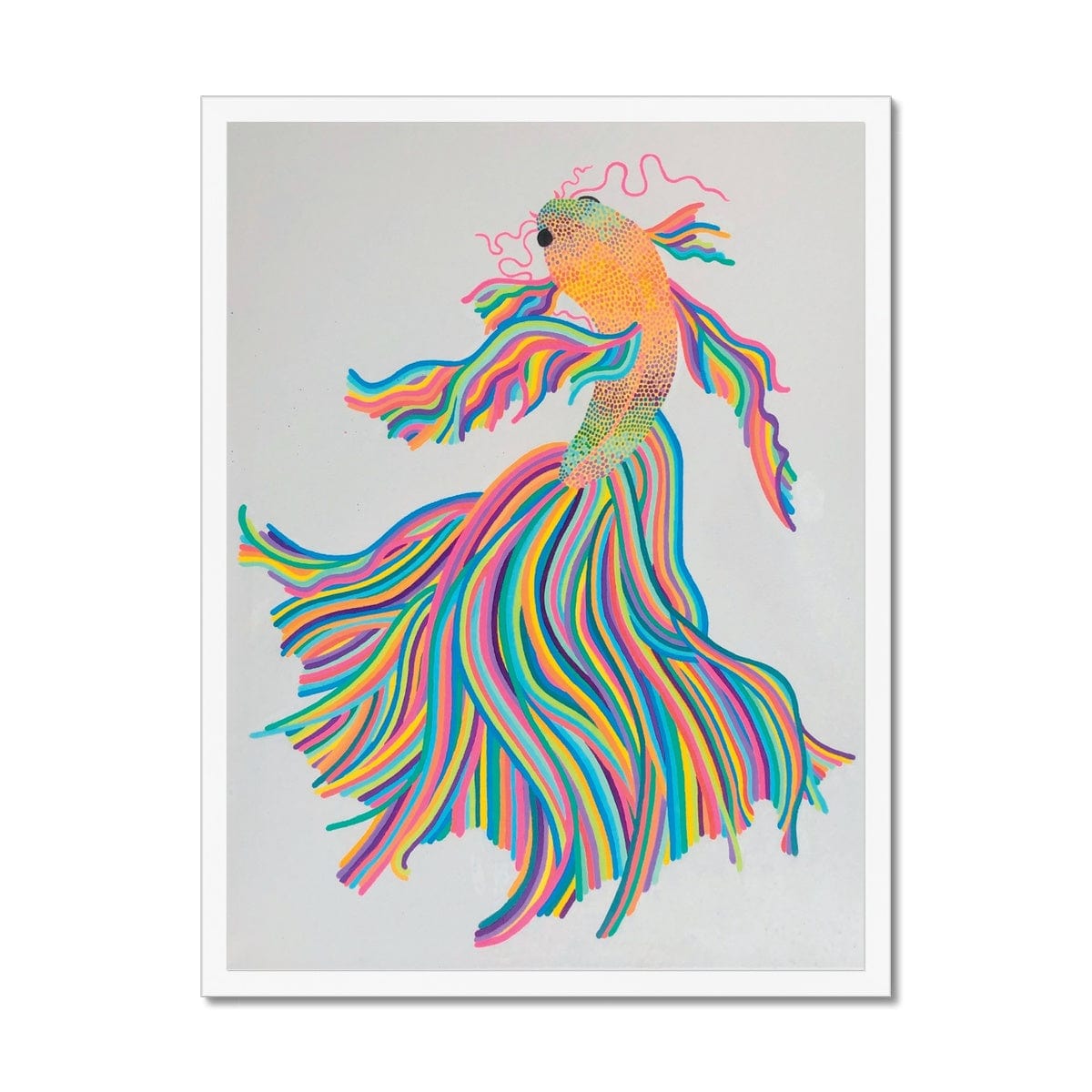 Prodigi Fine art 18"x24" / White Frame Kolourful Koi Framed Print