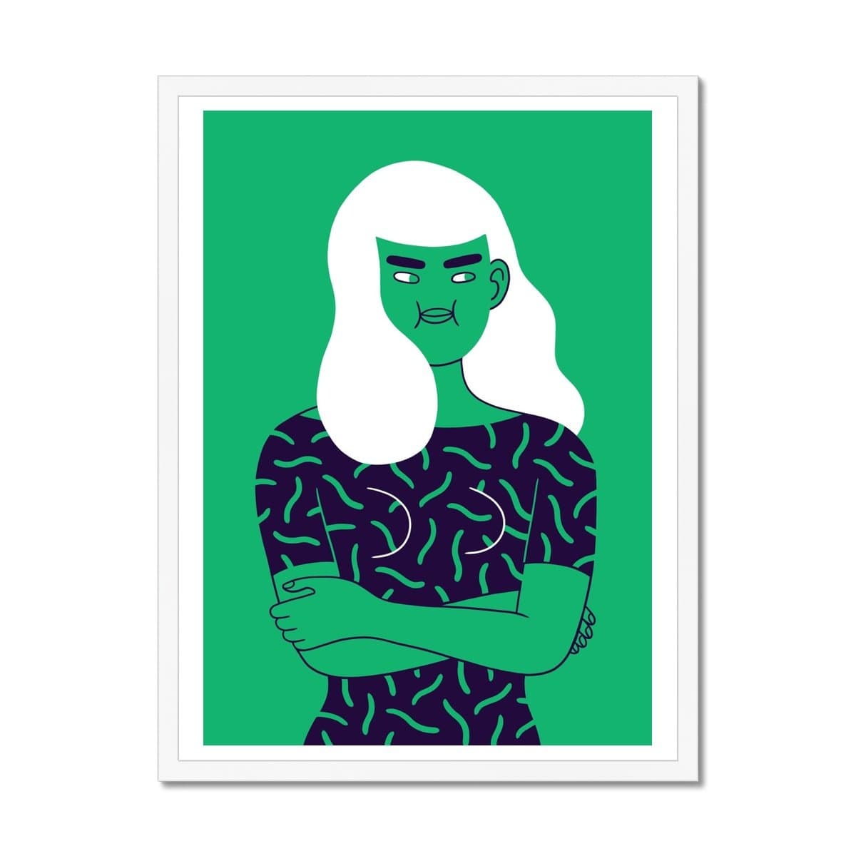 Prodigi Fine art 18"x24" / White Frame Louise Rosenkrands | Woman