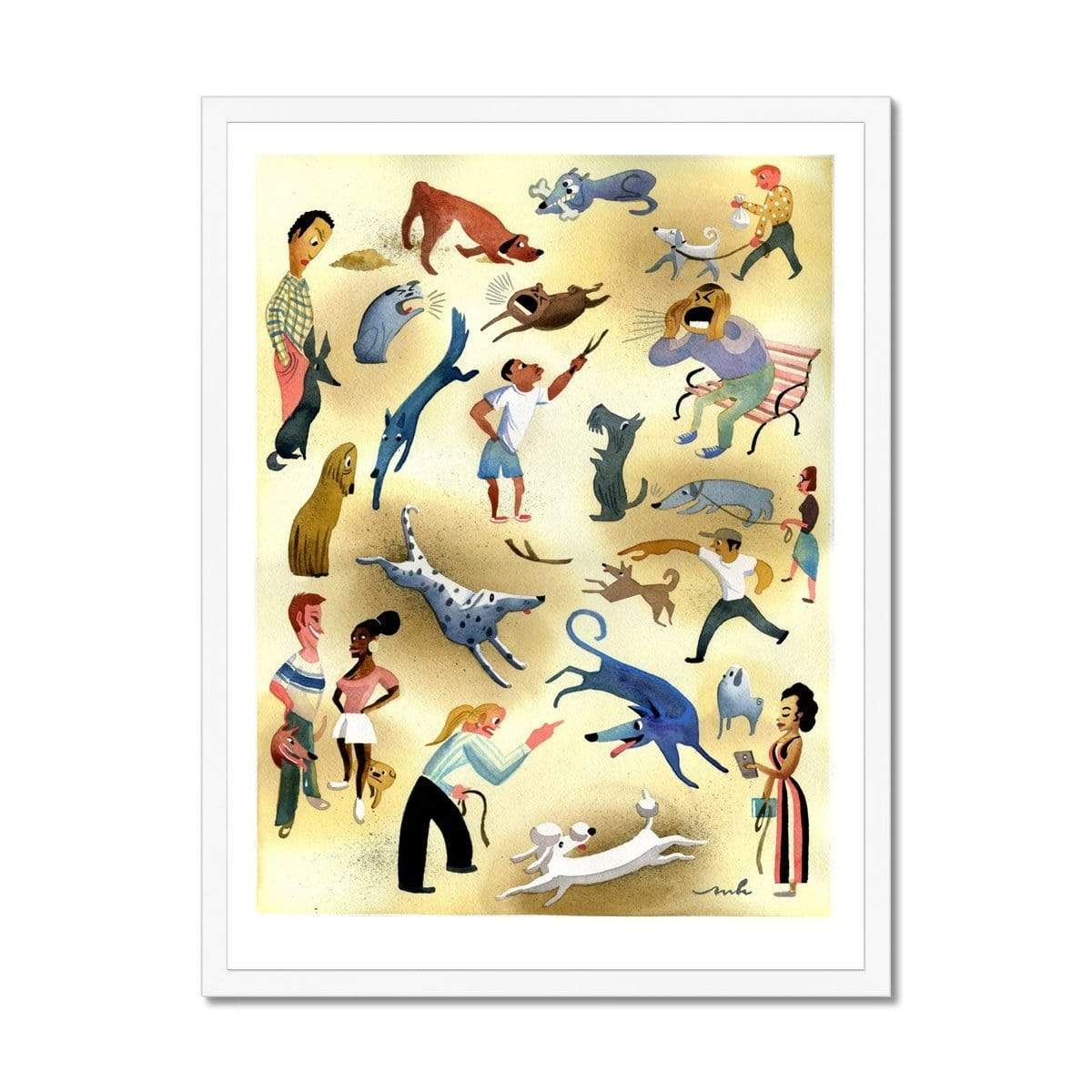 Prodigi Fine art 18"x24" / White Frame Marcellus Hall | Dog Run