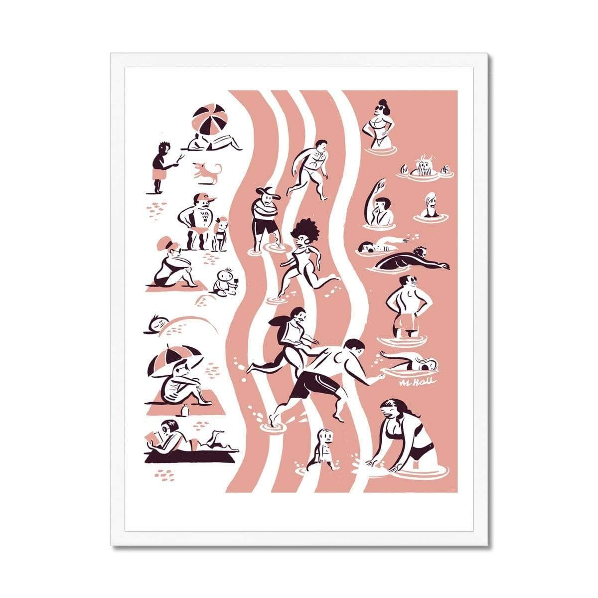 Prodigi Fine art 18"x24" / White Frame Marcellus Hall | Pink Beach