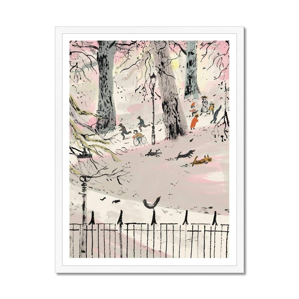 Prodigi Fine art 18"x24" / White Frame Morning Run Framed Print