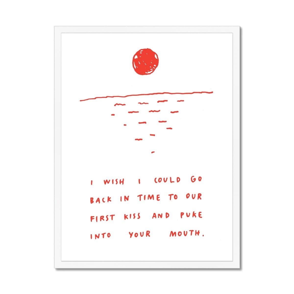 Prodigi Fine art 18"x24" / White Frame Nadine Redlich | Kiss