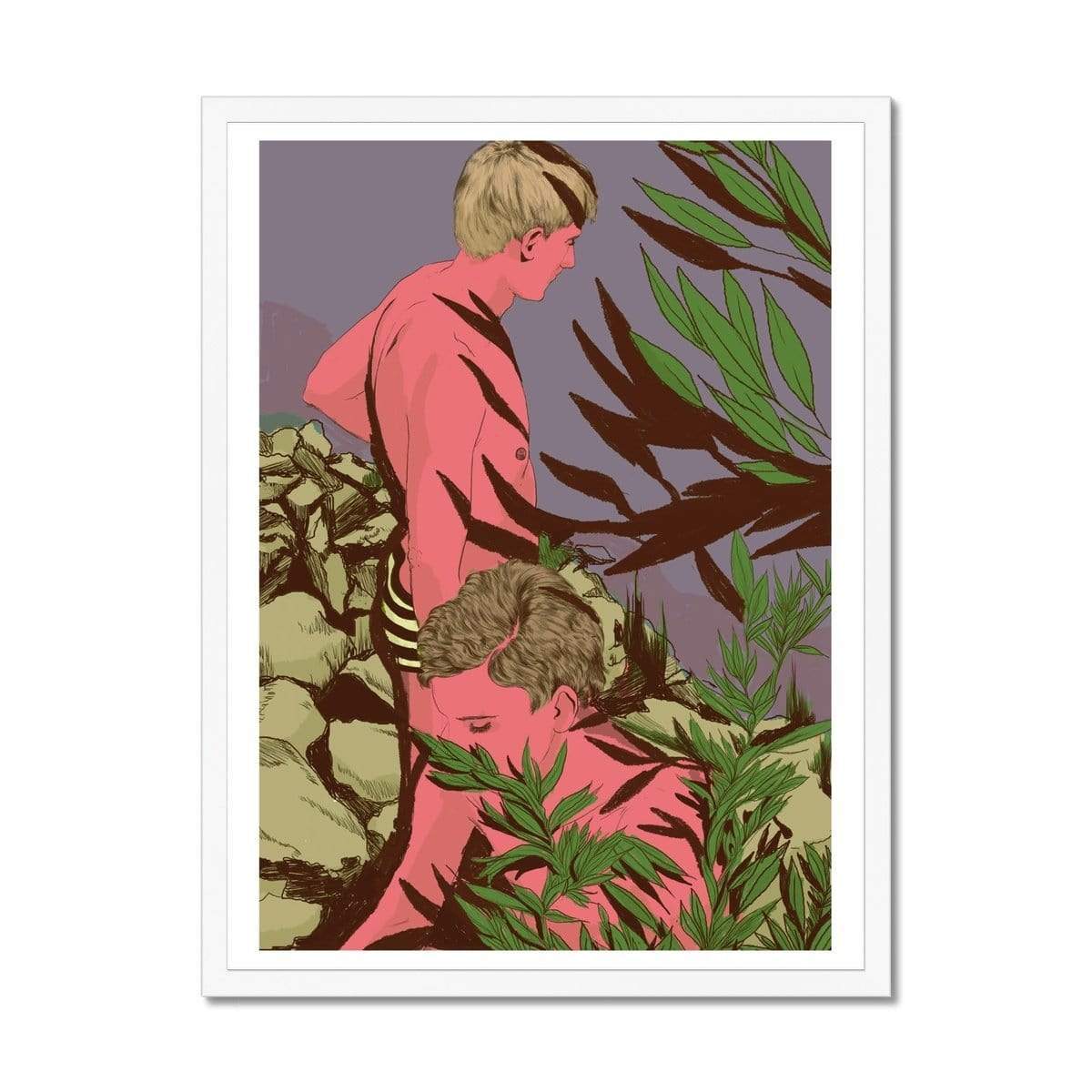 Prodigi Fine art 18"x24" / White Frame Nicole Rifkin | Pink Boys