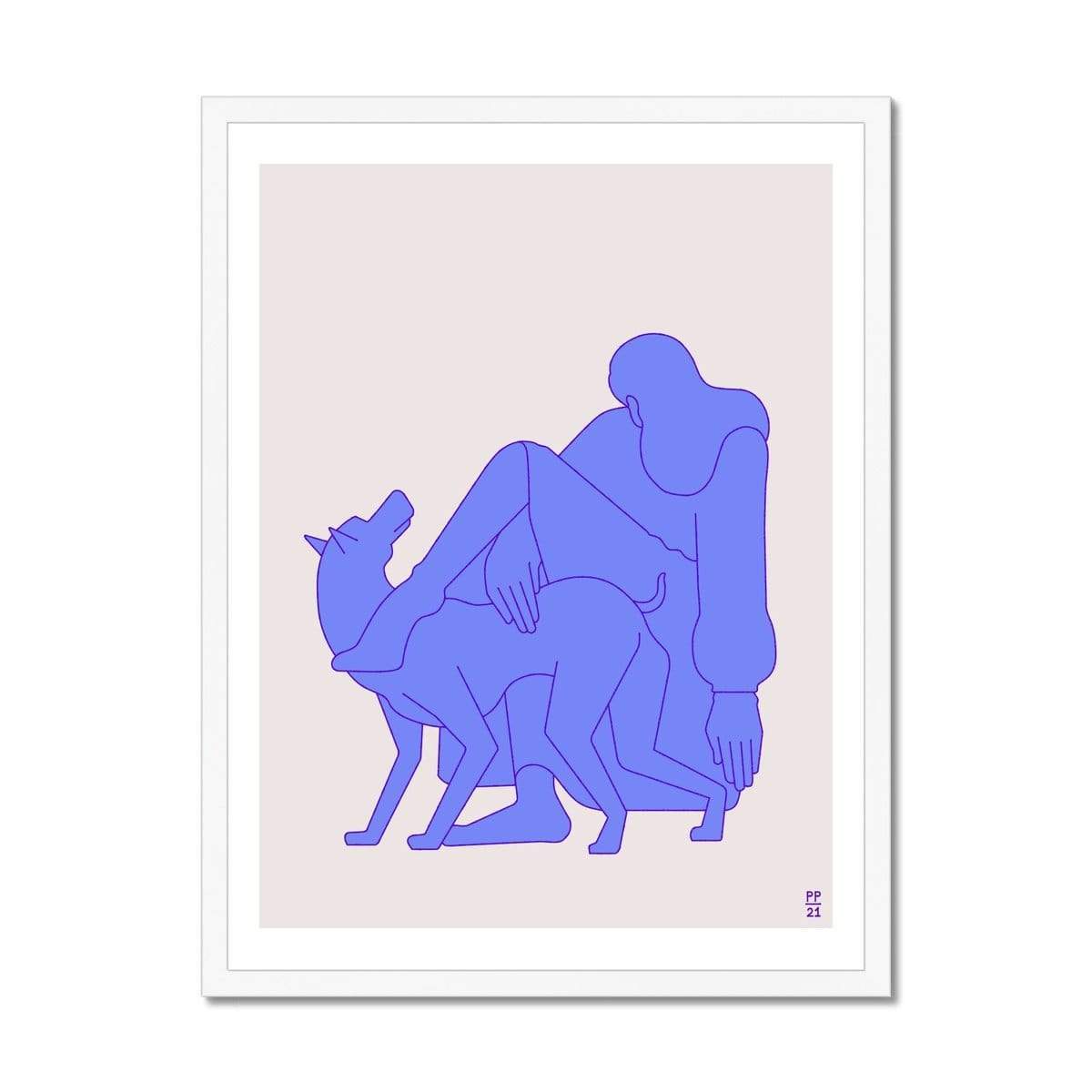 Prodigi Fine art 18"x24" / White Frame Pavel Popov | Her Dog