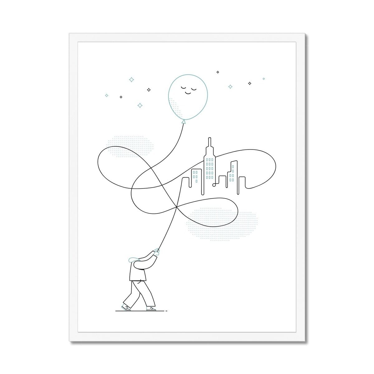 Prodigi Fine art 18"x24" / White Frame Roberto Blefari | Head in the Clouds