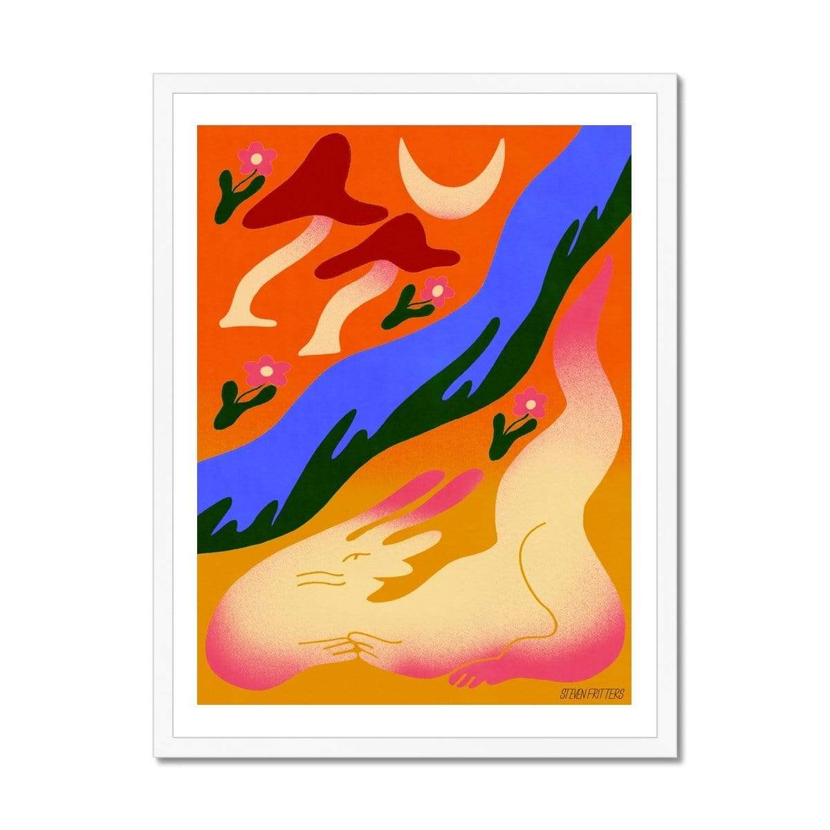 Prodigi Fine art 18"x24" / White Frame Roisin O’Donnell | Summer Friends Framed Print